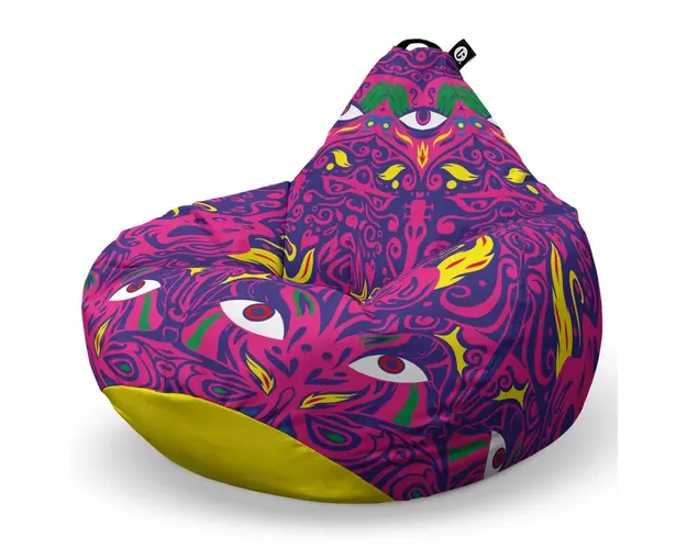 Fotoliu Puf Bean Bag tip Para L, Psihedelic