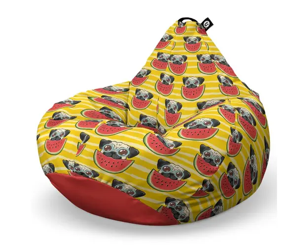 Fotoliu Puf Bean Bag tip Para L, Pugs cu Pepeni