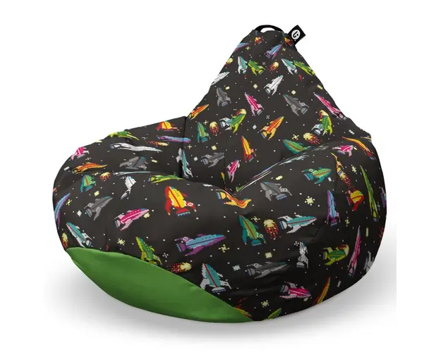 Fotoliu Puf Bean Bag tip Para L, Retro Space Ships