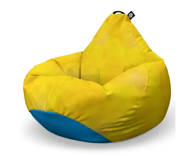 Fotoliu Puf Bean Bag tip Para XL, Abstract Galben