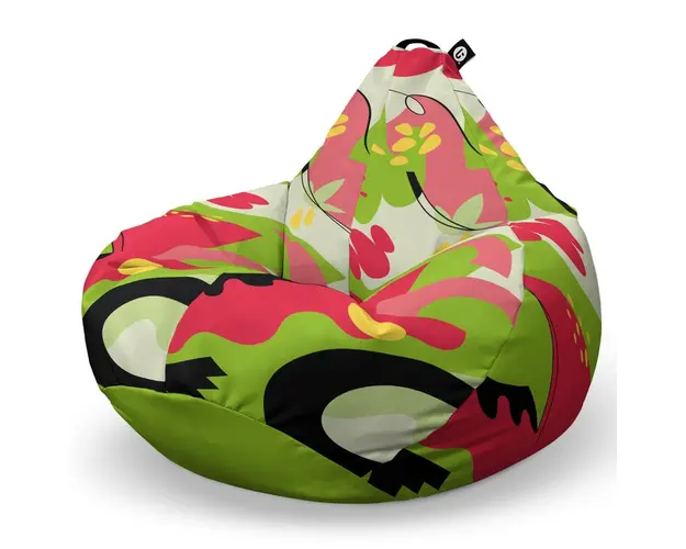 Fotoliu Puf Bean Bag tip Para XL, Abstract Jungle Pepene