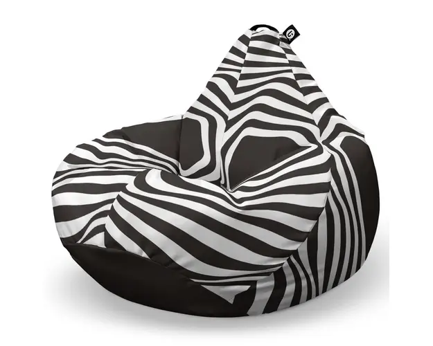 Fotoliu Puf Bean Bag tip Para XL, Abstract Zebra