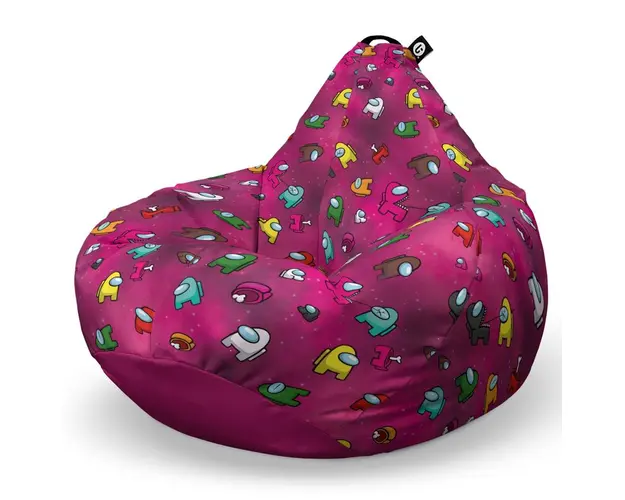 Fotoliu Puf Bean Bag tip Para XL, Among Us Magenta