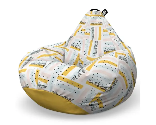 Fotoliu Puf Bean Bag tip Para XL, Buline Negre