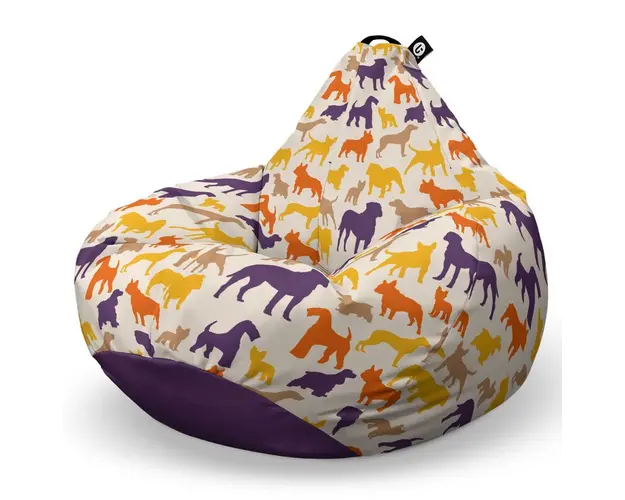 Fotoliu Puf Bean Bag tip Para XL, Caini Siluete