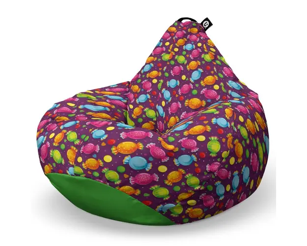 Fotoliu Puf Bean Bag tip Para XL, Candies Fundal Mov