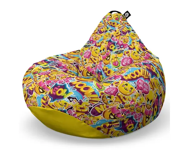 Fotoliu Puf Bean Bag tip Para XL, Emoji Pisici