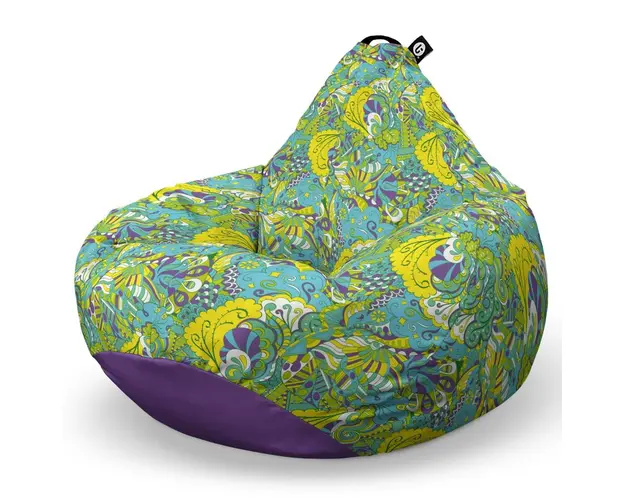 Fotoliu Puf Bean Bag tip Para XL, Hippie Turcoaz