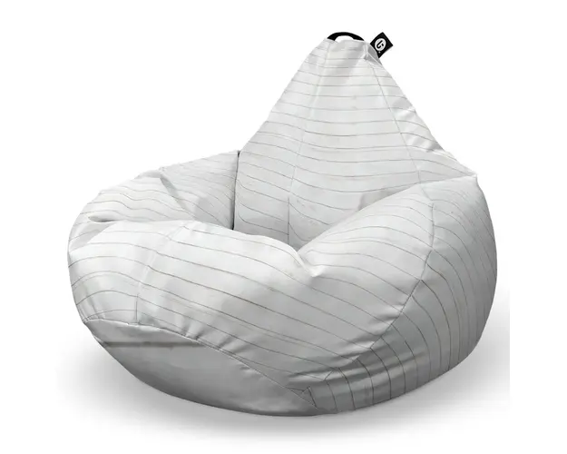 Fotoliu Puf Bean Bag tip Para XL, Lemn Alb