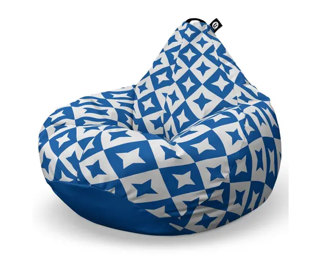 Fotoliu Puf Bean Bag tip Para XL, Oriental Stars, Blue