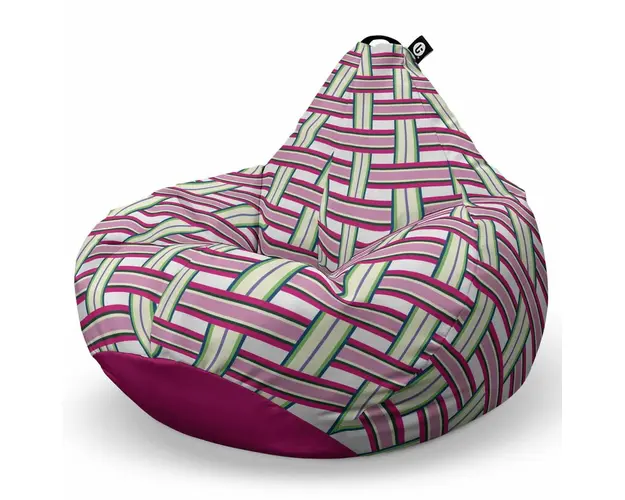 Fotoliu Puf Bean Bag tip Para XL, Raspberry And Kiwi