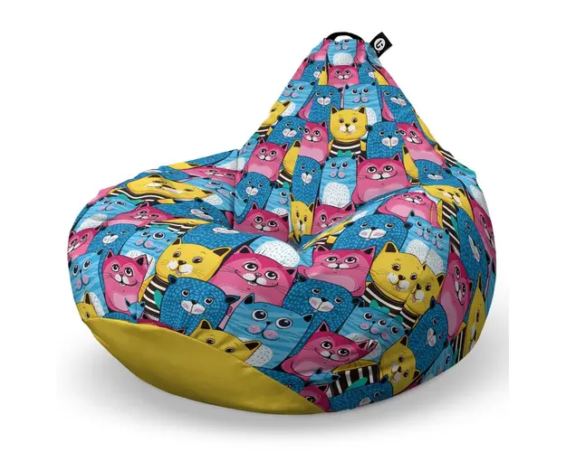 Fotoliu Puf Bean Bag tip Para XL, Smiley Cats
