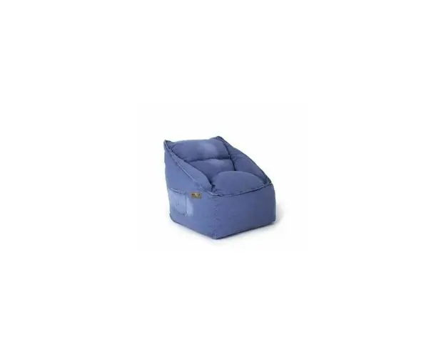 Fotoliu tip para, Big Jean Bean Bag, textil tip jolly jeans umplut cu perle polistiren, albastru