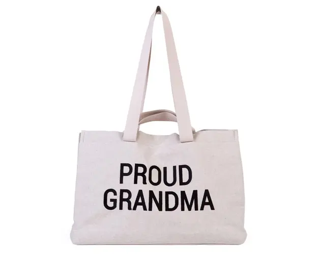 Geanta Childhome Proud Grandma Alb