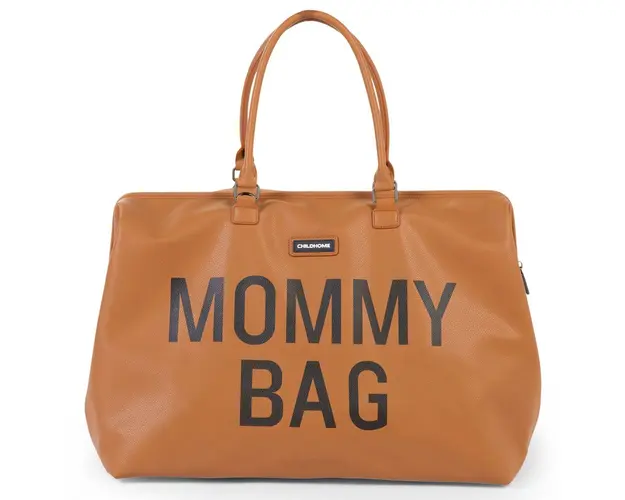 Geanta de infasat Childhome Mommy Bag piele ecologica Maro