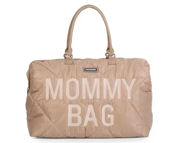 Geanta de infasat matlasata Childhome Mommy Bag Bej