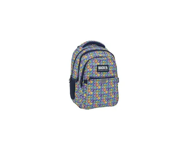 Ghiozdan ergonomic de copii pentru scoala, BackUP, 4 compartimente, model POP IT PLB5P17