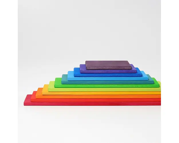 Set de constructie cu 11 placi, model curcubeu