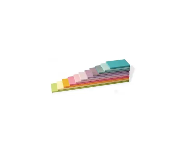 Set de constructie cu 11 placi, model pastel