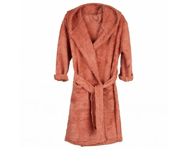 Halat de Baie Frotir din Bambus pentru Copii 8-10 ani Apricot Blush