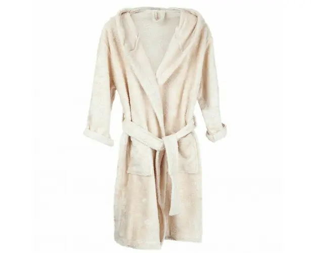 Halat de Baie Frotir din Bambus pentru Copii 8-10 ani Frosted Almond