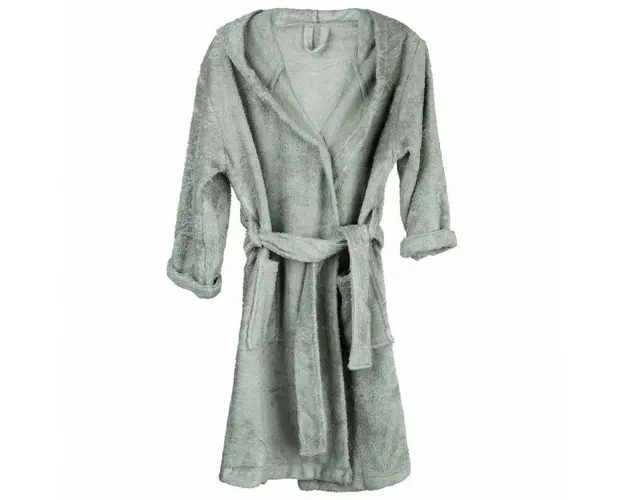 Halat de Baie Frotir din Bambus pentru Copii 8-10 ani Whisper Green