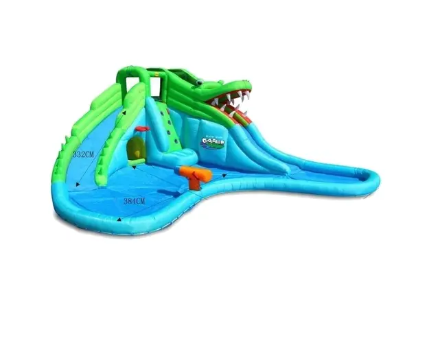 Saltea gonflabila Crocodil cu tobogane cu apa