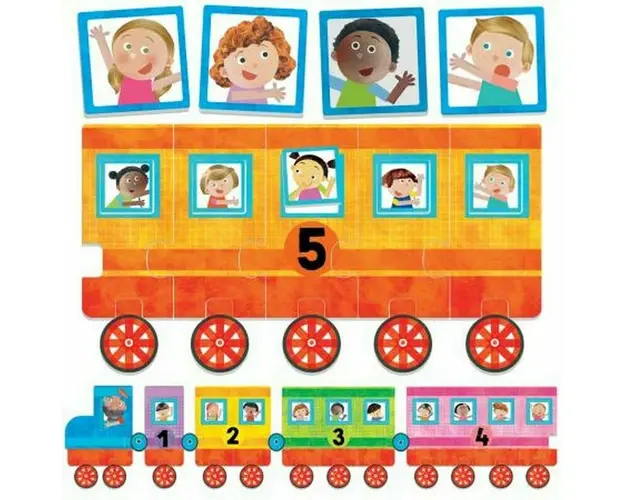 Headu Ecoplay - Puzzle Micul Tren 123