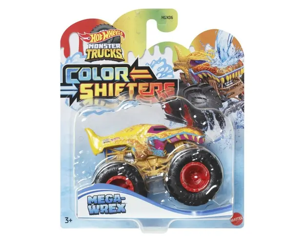 HOT WHEELS MONSTER TRUCK CAMION MEGA WREX CU CULORI SCHIMBATOARE SCARA 1:64