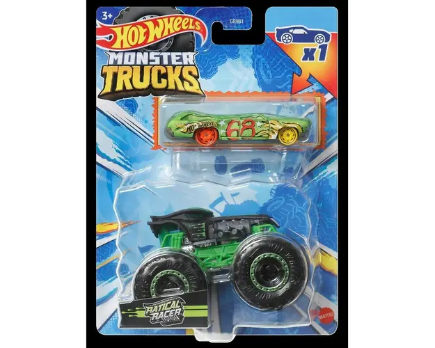 HOT WHEELS MONSTER TRUCK SI MASINUTA METALICA RATICAL RACER
