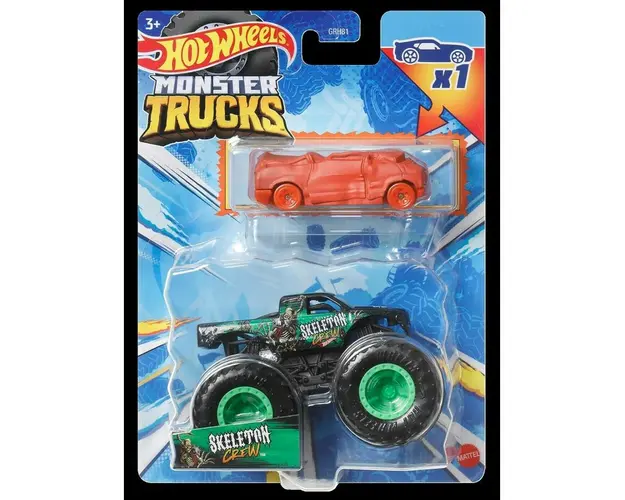 HOT WHEELS MONSTER TRUCK SI MASINUTA METALICA SKELETON CREW