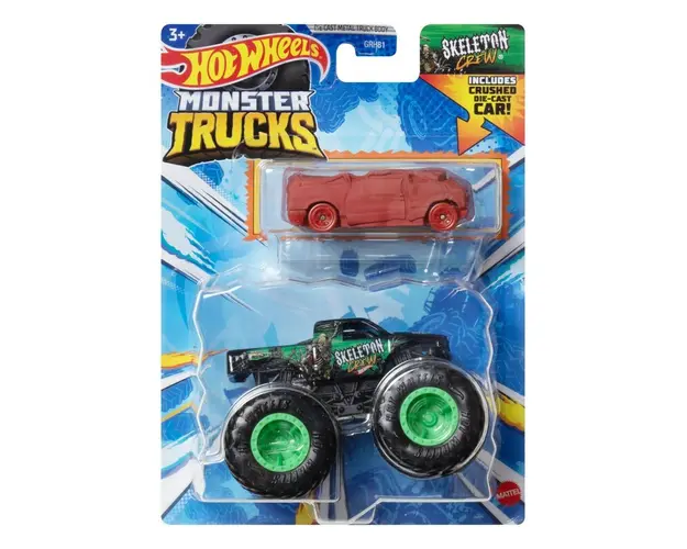 HOT WHEELS MONSTER TRUCK SI MASINUTA METALICA SKELETON CREW