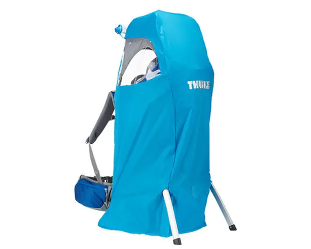 Husa de protectie ploaie pentru rucsacuri transport copii, Thule, Sapling Child Carrier, Albastru