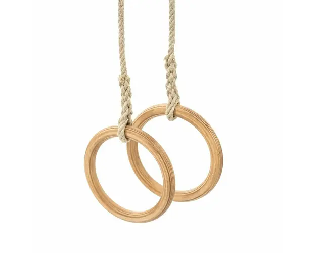 Inel gimnastic din lemn natur @ leg&go