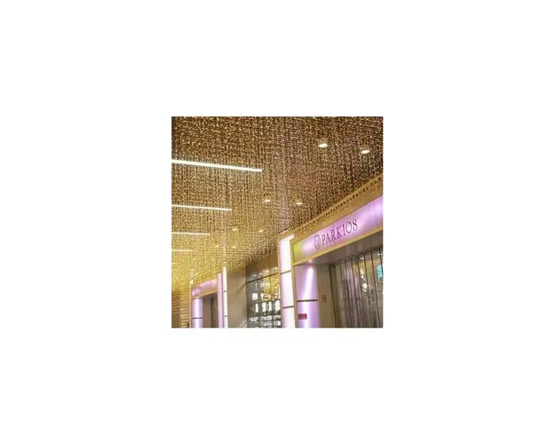 Instalatie de Craciun interconectabila, perdea alb rece, 8 m x 1 m, 380 leduri, 8038B