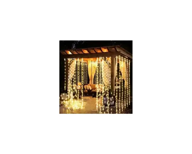 Instalatie de Craciun interconectabila, perdea rosie, 3x3 m, 352 leduri, 5804R