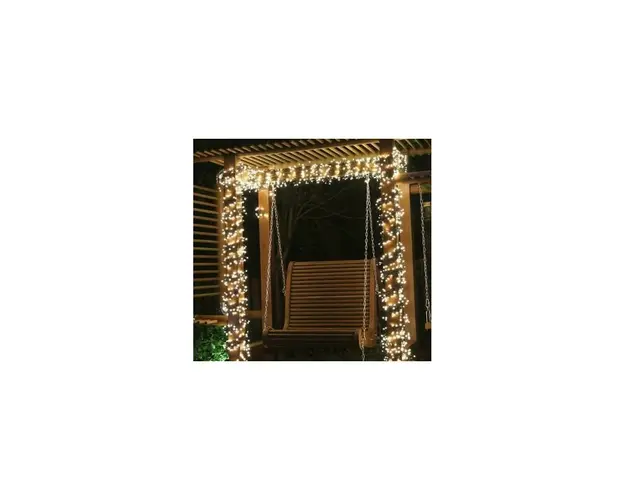 Instalatie de Craciun liniara, efect ploaie multicolora, 300 leduri, 2.8M, 6010M