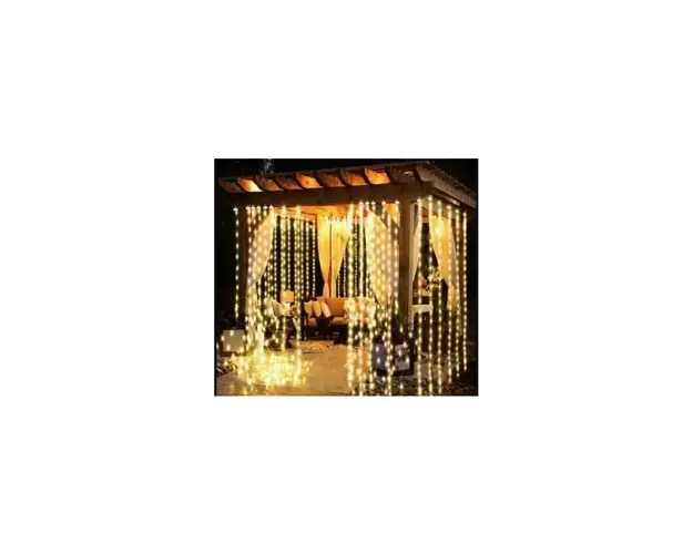 Instalatie de Craciun, perdea ploaie albastra, 504 leduri, 3x2.5M, 6014B