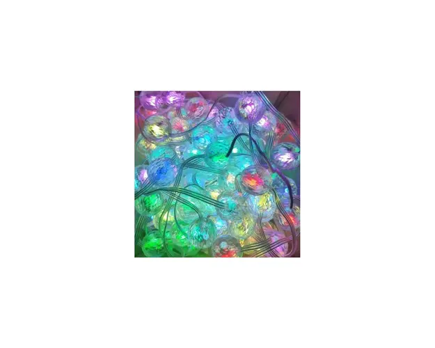 Instalatie de Craciun, smart, liniara, multicolora, 10 m, 100 globulete mari, 9051RGB