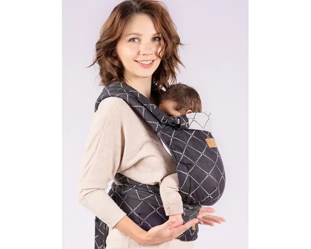Marsupiu bebe, Isara, Quick Half Buckle Diamonda Black