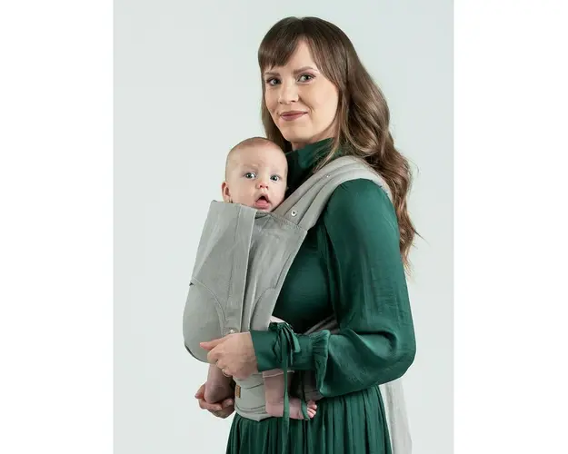 Marsupiu bebe, Isara, Quick Half Buckle, Misty Linen