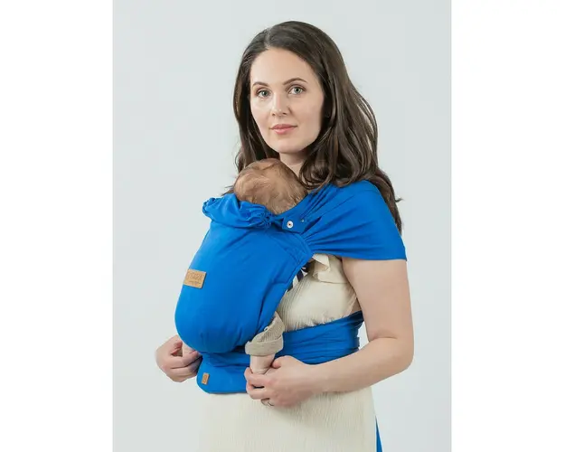 Marsupiu bebe, Isara, QuickTie Iris Blue Bamboo