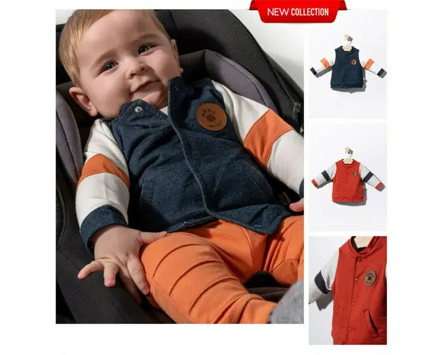 Jacheta pentru copii Dogs, Tongs baby (Culoare: Rosu, Marime: 18-24 Luni)