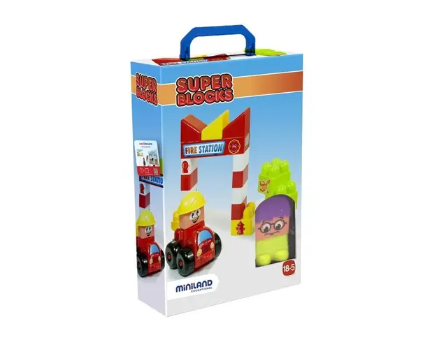 Miniland - Joc constructii tematic Statie pompieri