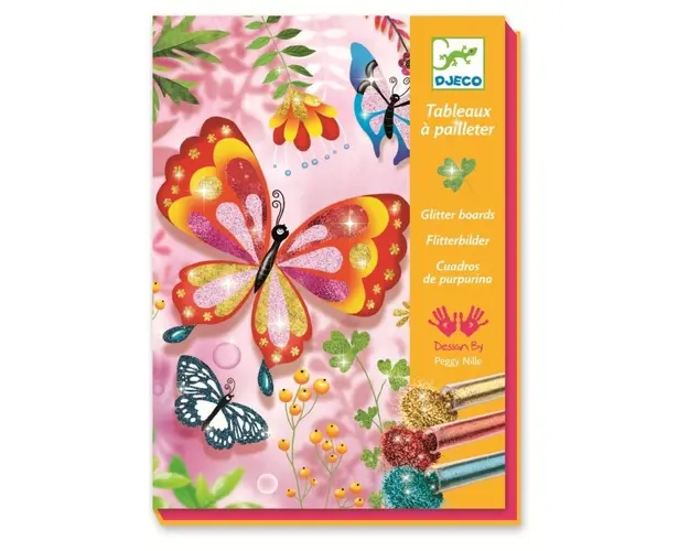 Djeco - Joc creativ cu sclipici Fluturi