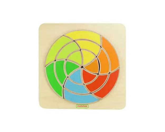 Joc creativ Mozaic circular, din lemn, +18 luni, Masterkidz