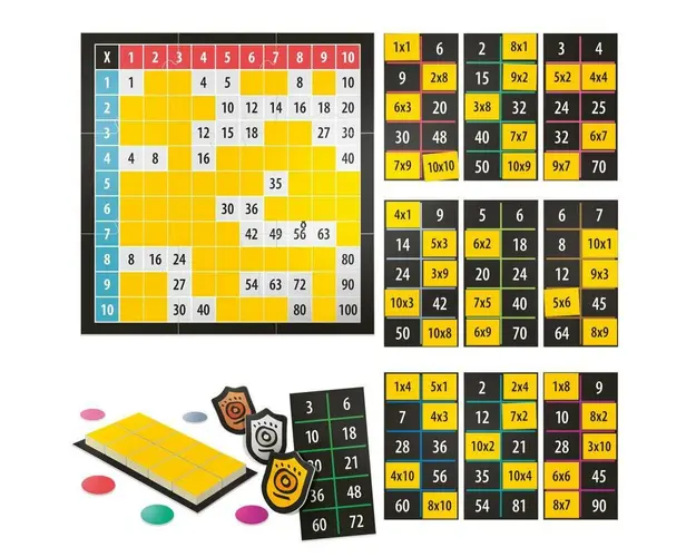 Joc educativ, Headu, Inmultiri, 6-10 ani, Multicolor
