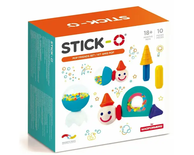Clicstoys - Joc cu magneti Stick-O, Prieteni pop