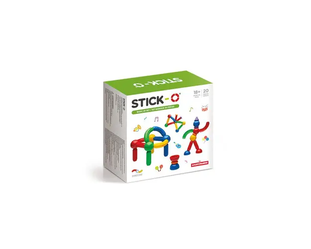 Clicstoys - Set de constructie Magnetic De baza , Stick-O , 20 piese