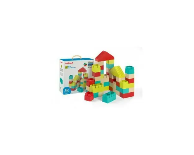Miniland - Set de constructie Eco Kim Blocks , 40 piese